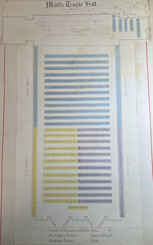 Seating plan of a reading of Twelfth Night, 2 February 1880 (GD/44)